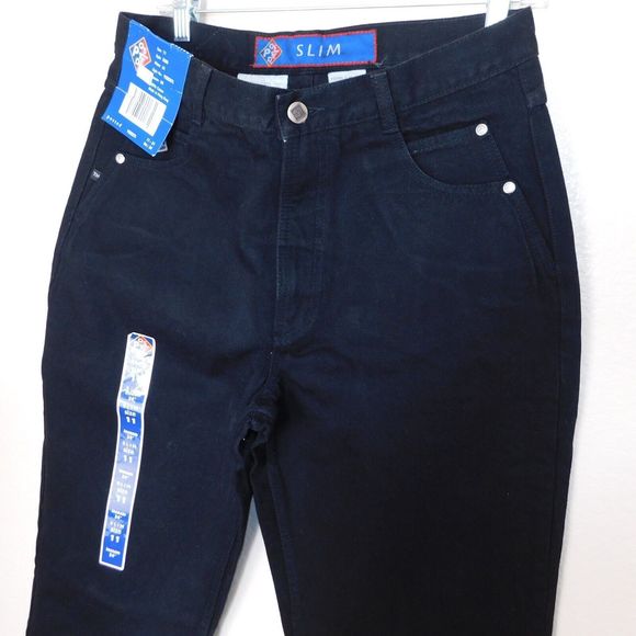 Women's Vintage 90s Posted Jeans Slim Size 11 New NWT 31x34 Black 932037L - Picture 6 of 10